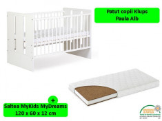 Patut Klups Paula Alb + Saltea 12 MyKids MyDreams foto