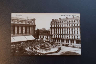 20ADE - Vedere - Carte postala - Bucuresti - Terasa Cercului Militar foto
