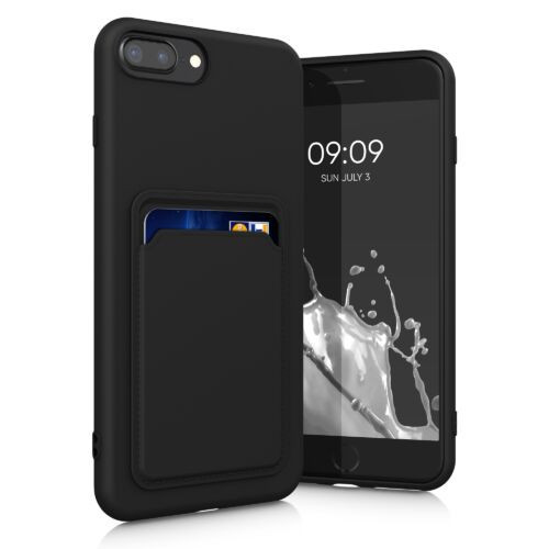 Husa pentru iPhone 8 Plus/iPhone 7 Plus, Silicon, Negru, 55118.01