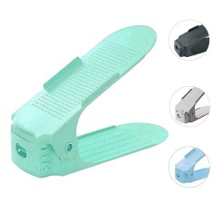 Organizator incaltaminte, suport dublu, ajustabil, suprafata antiaderenta - Verde menta