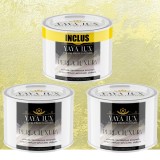 Vopsea Decorativă Perla Luxury Galben Imperial | Pachet 1,5L (2&times;0,5L + 0,5L) cu fulgi perlați-Toro Decor