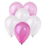 Set de Balonuri Metalizate Roz și Fucsia 23cm, CMCLASS