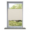 Jaluzea plisată crem vidaXL, 110x125 cm, montare ușoară, protectie solară
