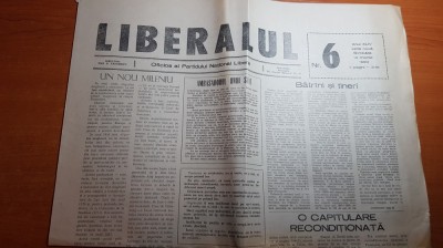 ziarul liberalul 10 martie 1990-oficios al partidului national liberal foto