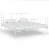 vidaXL Cadru de pat, alb, 180x200 cm, metal