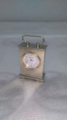 ceas vechi de colectie din bronz cromat foto