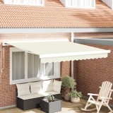 vidaXL Marchiză manuală retractabilă crem 300x250 cm