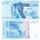 Statele Africii de Vest 2 000 Franci 2021 Togo UNC