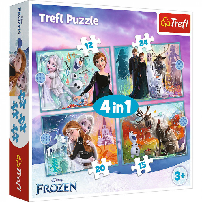 PUZZLE TREFL 4IN1 FROZEN 2 UIMITOAREA LUME DISNEY SuperHeroes ToysZone