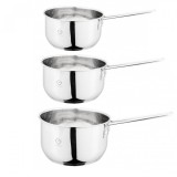 Set 3 Cratite Inox Compatibile Inductie 1l 1.5l 2l Grunberg GR5314