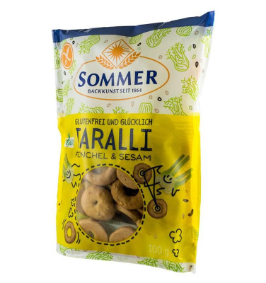 Taralli Bio Fara Gluten cu Fenicul si Susan Sommer 100gr foto