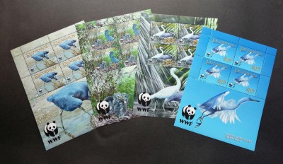 WWF PENRHYN 2008-Egrete-Blocuri cu 4 serii de cate 4 rimbre nwatampilate MNH foto