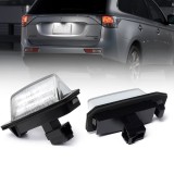 Set 2 Lampi LED Numar Inmatriculare Auto 18SMD 6000K Canbus Plug &amp; Play Fara Eroare Mitsubishi Outlander Lancer Eclipse Peugeot 4007 ION Citroen C-Cro