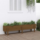 Strat &icirc;nălțat de grădină maro miere 160x30x38 cm lemn masiv pin