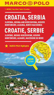 Croatia and Serbia Marco Polo Map foto