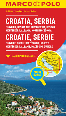 Croatia and Serbia Marco Polo Map