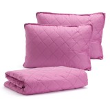 Cumpara ieftin Cuvertura dublu trafic 200x220 Sweet V4 Fucsia, 2 perne 50x70 cm