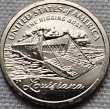 Moneda 1 Dolar SUA 2023 Louisiana Higgins Boat, Innovation, UNC, Lit. D, KM#781 - Serie American Innovation