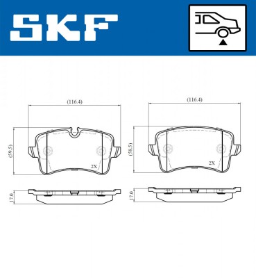 SKF VKBP 90793 E set placute frana,frana disc foto