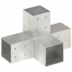 Conector de grinda, forma X, 81 x 81 mm, metal galvanizat GartenMobel Dekor