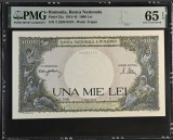 1000 lei Mai 1944 PMG65 UNC bancnota gradata, Litera
