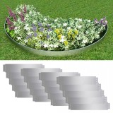 Set gard de gazon, 20 buc, oțel galvanizat, 100 x 20 cm, vidaXL