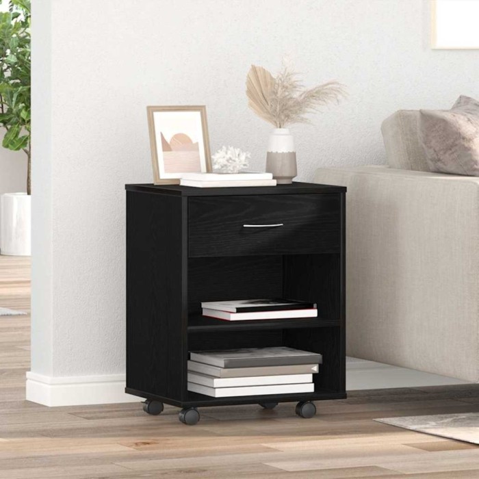 vidaXL Dulap de depozitare Stejar negru 46 x 36 x 59 cm Lemn compozit