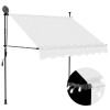 VidaXL Copertină retractabilă manual cu LED, crem, 150 cm 145870