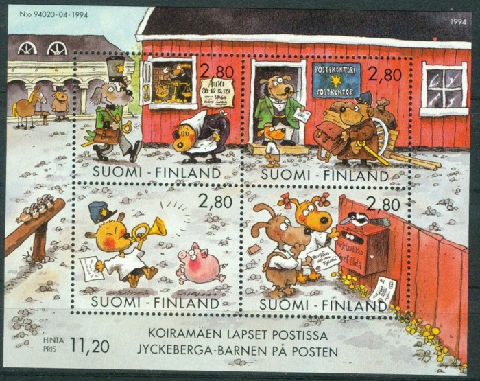 FINLANDA 1994 ZIUA POSTEI DESENE ANIMATE