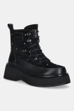 GOE cizme de piele culoarea negru, cu platformă, izolare ușoară, SS2N4140 BLACK
