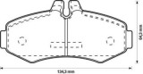 Set placute frana punte fata Mercedes Sprinter, 01.1995-05.2006, Clasa V; Vito W638 1996-2003; marca SRLine S70-0033
