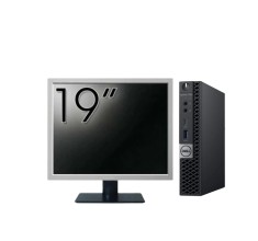 Pachet Calculator Second Hand DELL OptiPlex 7060 Mini PC, Intel Core i5-8500T 2.10 - 3.50GHz, 8GB DDR4, 256GB SSD + Monitor 19 Inch NewTechnology Medi