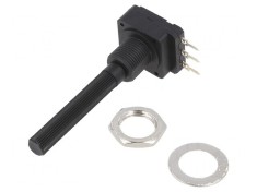 Potenţiometru axial 20k&Omega; 200mW THT 6mm plastic mono cărbune