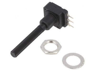 Potenţiometru axial 20k&amp;Omega; 200mW THT 6mm plastic mono cărbune foto