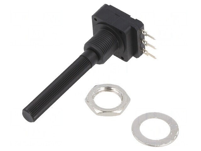 Potenţiometru axial 20k&Omega; 200mW THT 6mm plastic mono cărbune