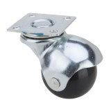 Roata cu Bila Pivotanta cu Flansa pentru Mobilier, set 4 bucati, 40 mm, AGT-9662