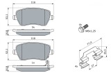 BOSCH 0 986 494 160 set placute frana,frana disc