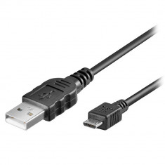Cablu USB la micro USB negru 1 ml. TED284864 - PM1 foto