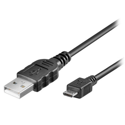 Cablu USB la micro USB negru 1,5 ml. TED286417 foto