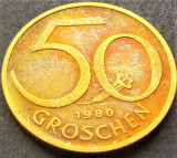Cumpara ieftin Moneda 50 GROSCHEN - AUSTRIA, anul 1980 *cod 1547, Europa