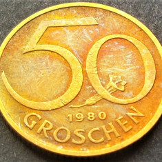 Moneda 50 GROSCHEN - AUSTRIA, anul 1980 *cod 1547