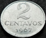 Cumpara ieftin Moneda 2 CENTAVOS- BRAZILIA, anul 1967 *Cod 1610, America Centrala si de Sud