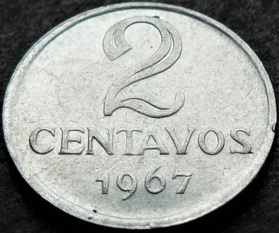 Moneda 2 CENTAVOS- BRAZILIA, anul 1967 *Cod 1610 foto