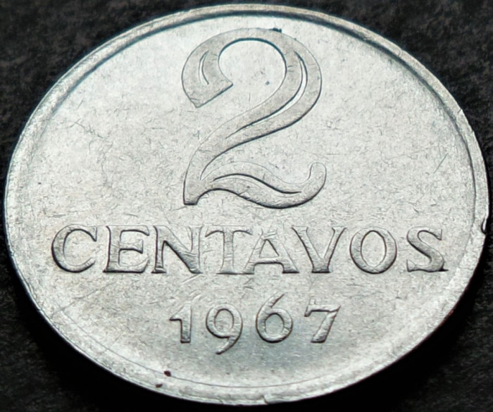 Moneda 2 CENTAVOS- BRAZILIA, anul 1967 *Cod 1610