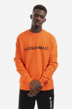 A-COLD-WALL* hanorac de bumbac Essential Logo Crewneck bărbați, culoarea portocaliu, cu imprimeu ACWMW082.-LIGHTORANG