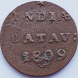 Cumpara ieftin 3228 Indiile de Est Olandeze 1/2 Duit 1809 Batavia km 75, Asia