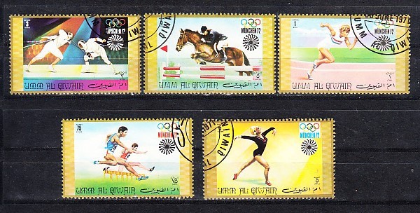 A12 S2 1 - Timbre foarte vechi - Umm al qiwain - sport - Olimpiada Munchen 1972