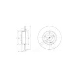 Disc frana Delphi BG3840, parte montare : Punte Fata