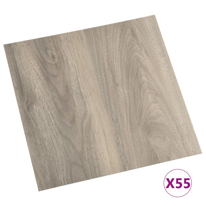 Placi de pardoseala autoadezive 55 buc. gri taupe PVC 5,11 m&sup2;