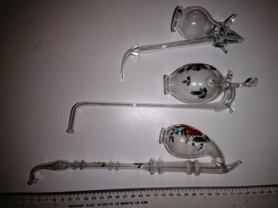 LOT 3 PIPA / PIPE / LULEA VECHI DIN STICLA , CONFECTIONATE MANUAL , PICTATE foto